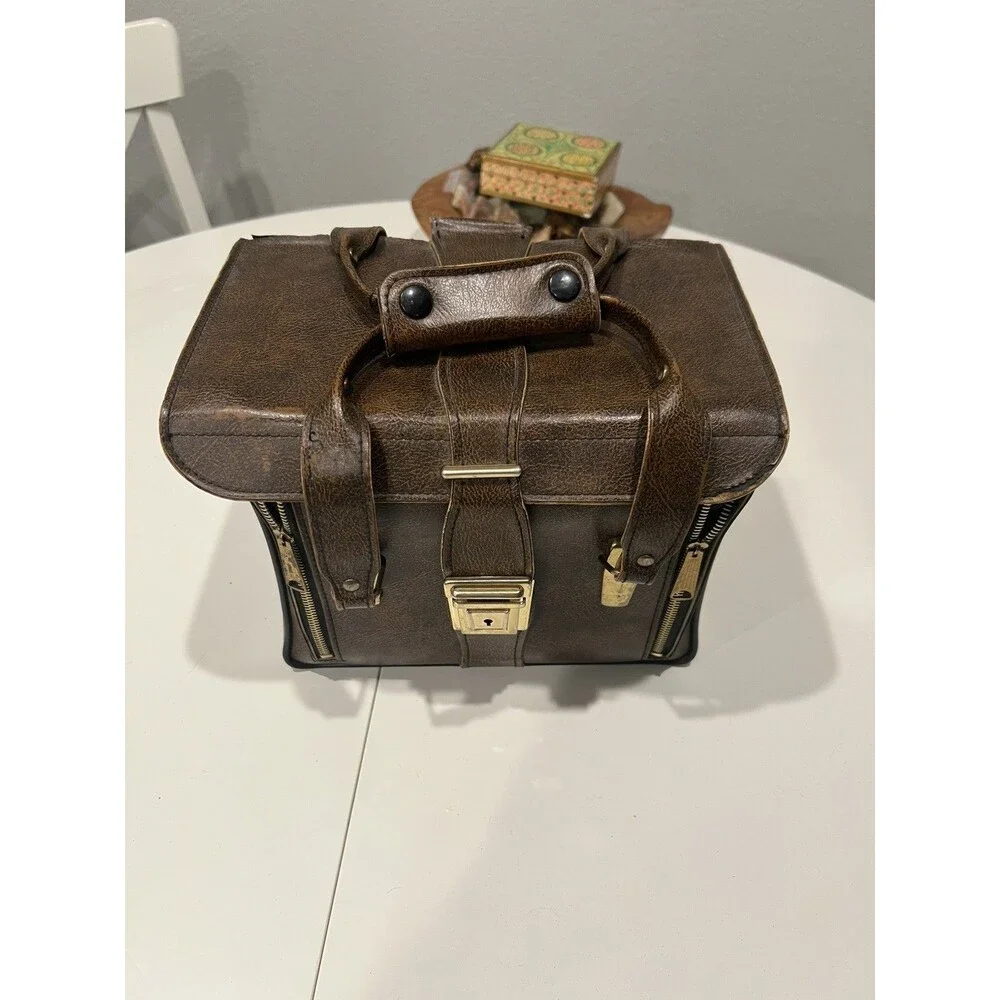 Genuine Cowhide Leather Camera Bag Vintage Rare